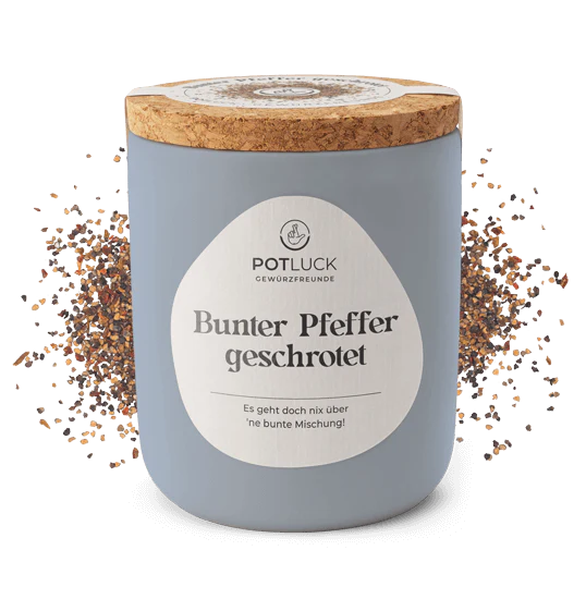 8 x 75g Bunter Pfeffer geschrotet
